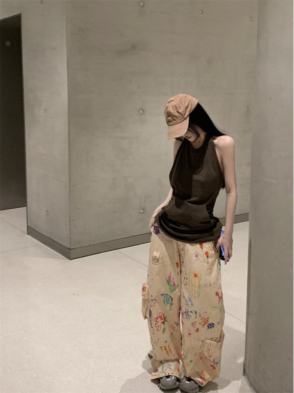 ArtisticFlair™ Printed Wide-Leg Cargo Pants