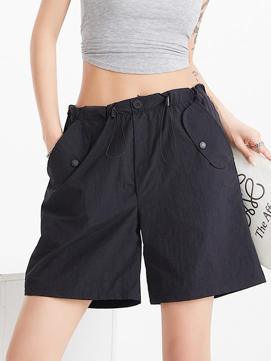 BreezyFit™ Wide Fit Cargo Shorts-Black
