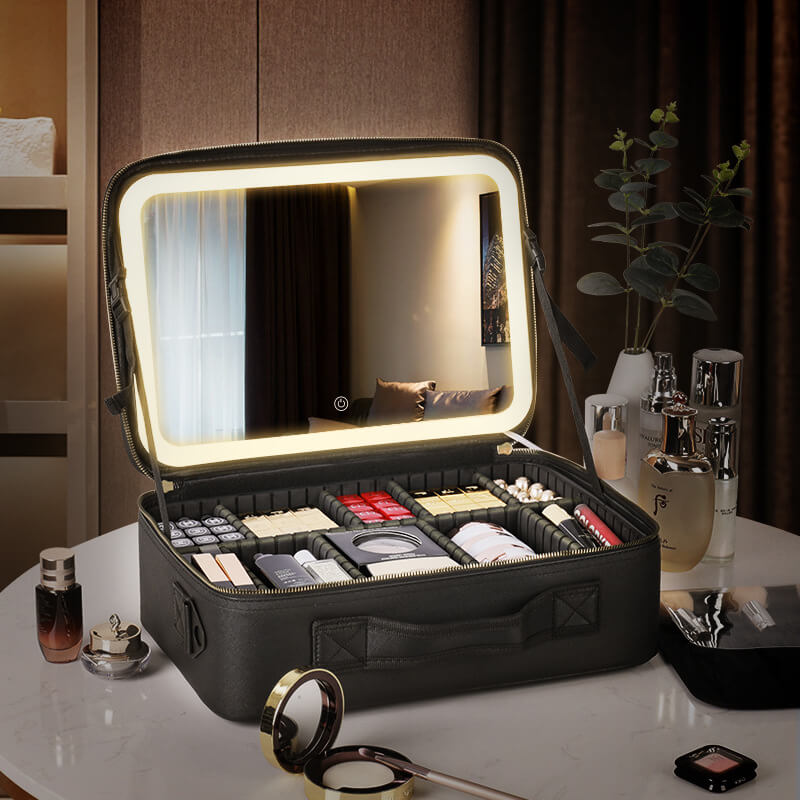 Niceland Travel Makeup Bag with LED Mirror JINEE STORE