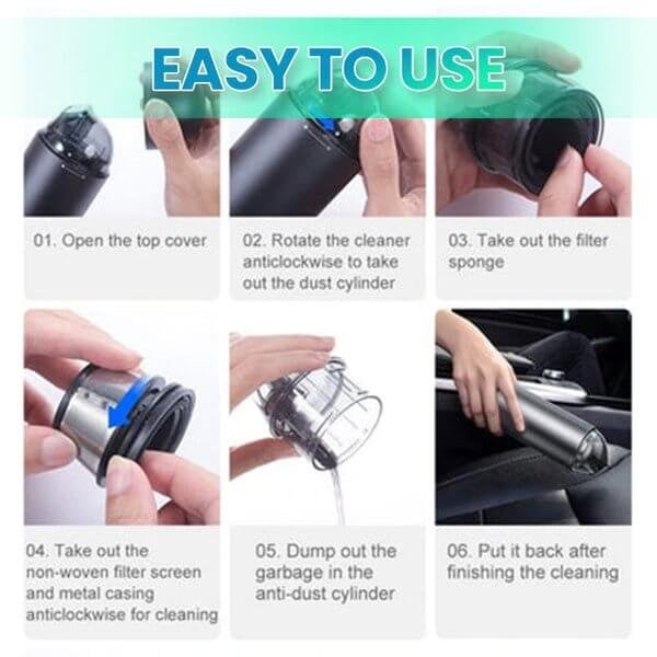 CleanJet™ USB Portable Vacuum Cleaner for Cars