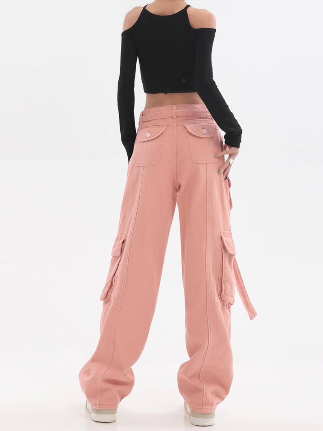 RetroFit™ Y2K Style Cargo Pants-Pink