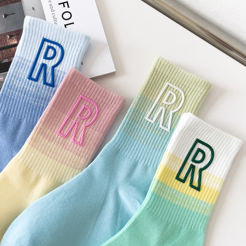 Women's Tie-Dye Sports Socks