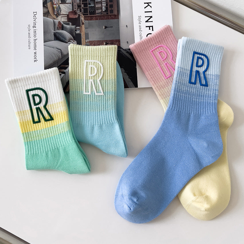 Women's Tie-Dye Sports Socks