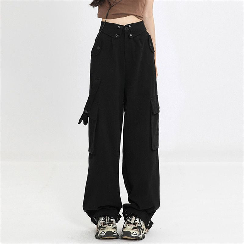 TrendyCargo™ High-Waisted Cargo Pants-Grey