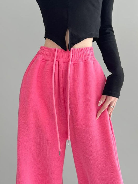Women's Casual Comfort Sweat Pants-Rose Pink
