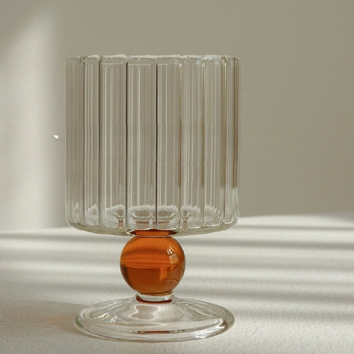 JINEE.Glassware.Orange Dot Vintage Glassware Handmade