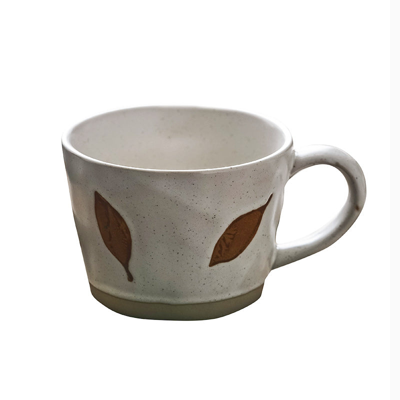 JINEE.CERAMIC Hand Painted Leaves Mug