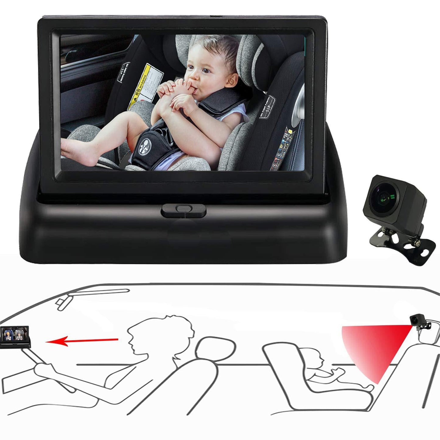 50% OFF | KiddieCam™ Car Baby Monitor