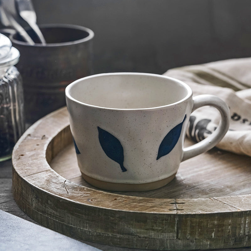 JINEE.CERAMIC Hand Painted Leaves Mug