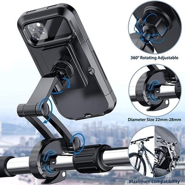 AquaGrip™ Waterproof Bike & Motorcycle Phone Holder