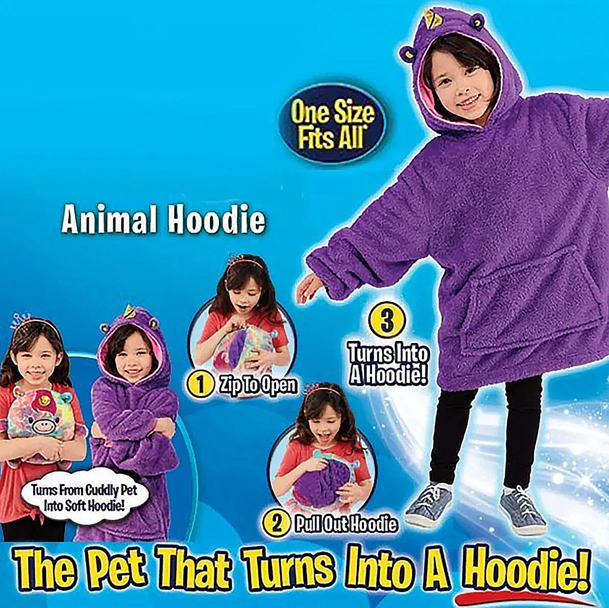 CuddlyFurends™ - Kids Plush Toy Character Hoodie (50% off)