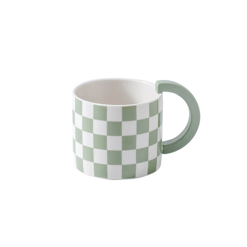 JINEE.CERAMIC Creative Plaid Mug