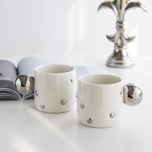 JINEE.CERAMIC Stilvolle Polka Dot Tasse