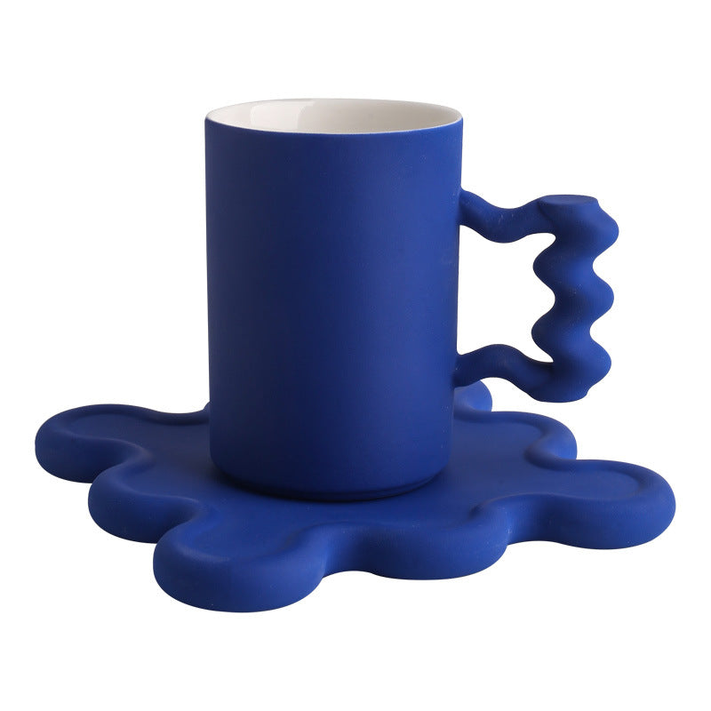 JINEE.ORIGINAL Klein Blue unregelmäßige Kaffeetasse