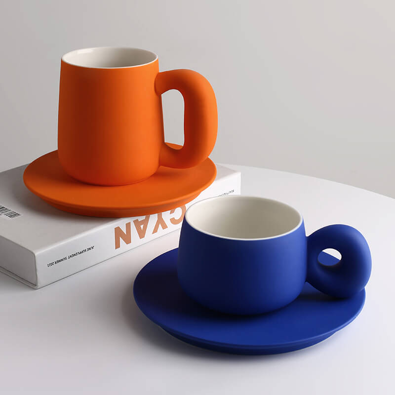 JINEE.ORIGINAL Modern Aesthetic Mug With Saucer