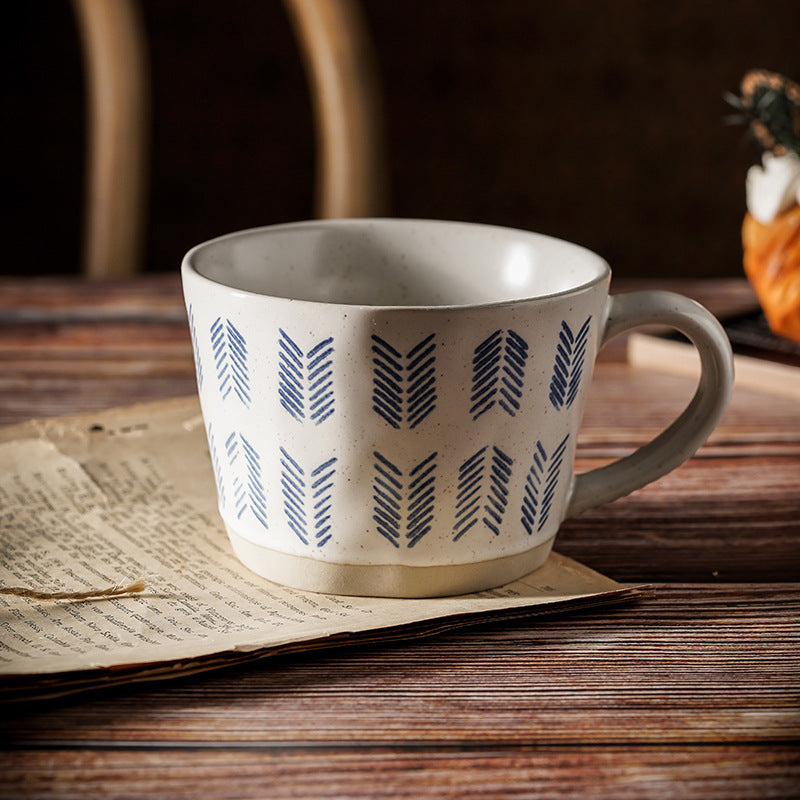 JINEE.CERAMIC Hand Painted Retro Mug