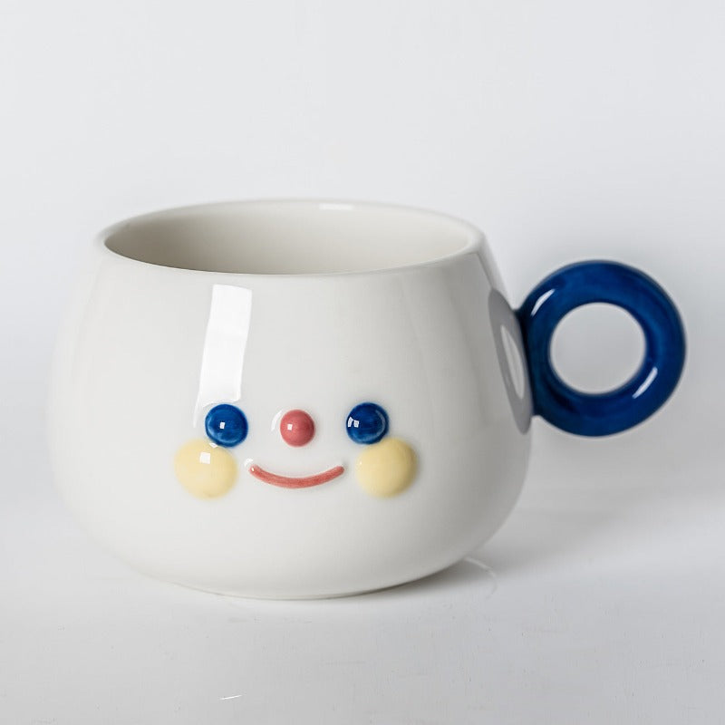 Jinee Ceramic Smiling Face Coffee Cup