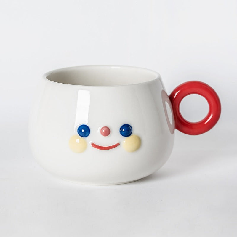 Jinee Ceramic Smiling Face Coffee Cup