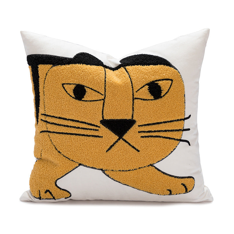 JINEE.DECOR.Cute Unique Cat Tiger Cushion Cover