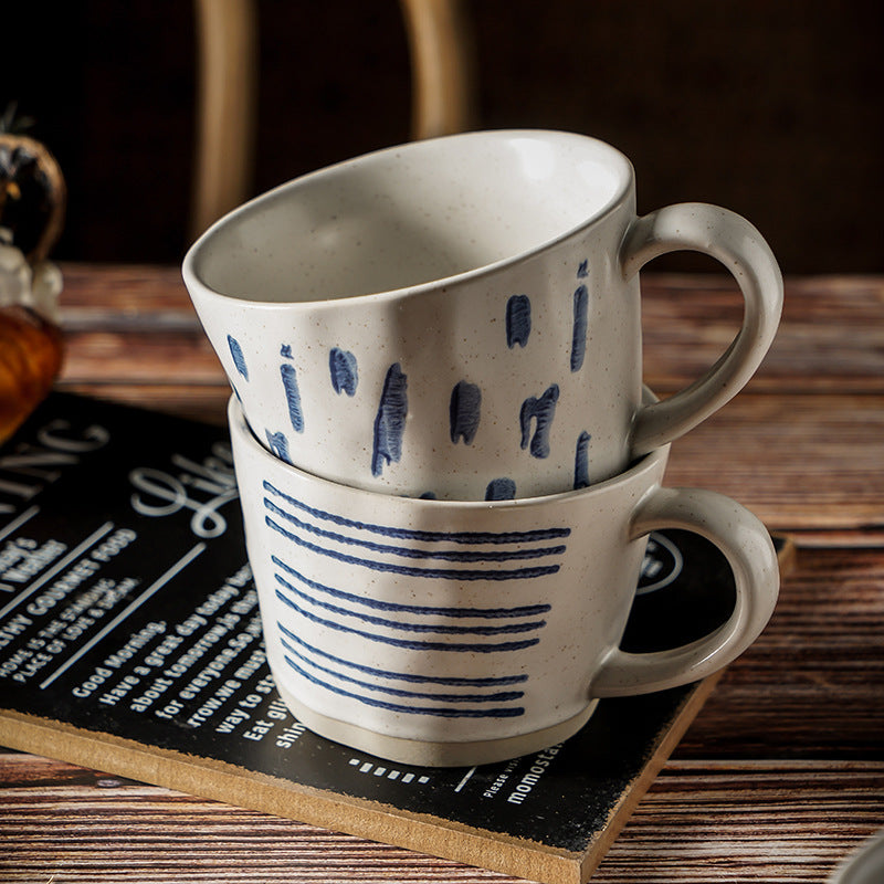 JINEE.CERAMIC Hand Painted Retro Mug