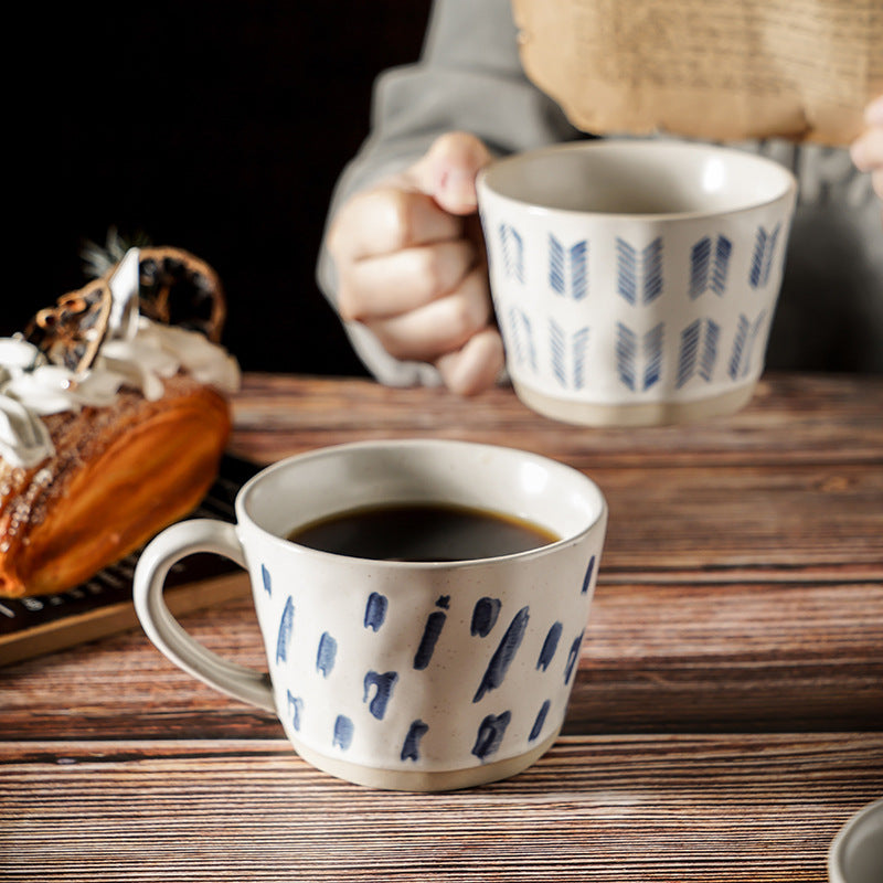 JINEE.CERAMIC Hand Painted Retro Mug