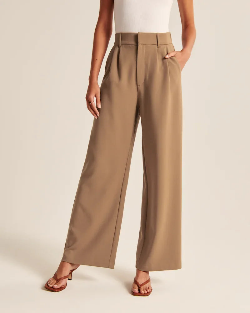 JINEE High Waist Tailored Wide Leg Pants