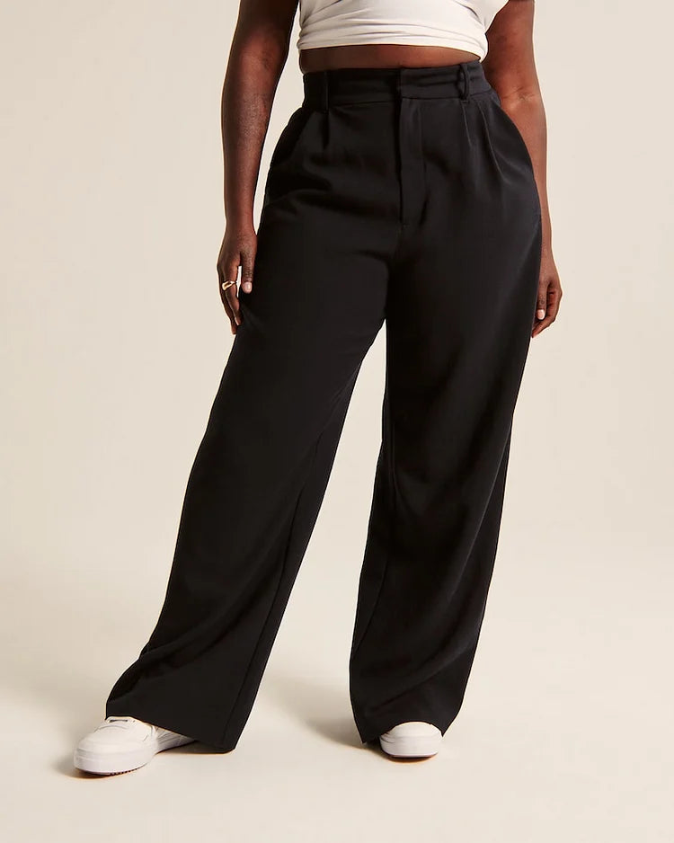 JINEE High Waist Tailored Wide Leg Pants