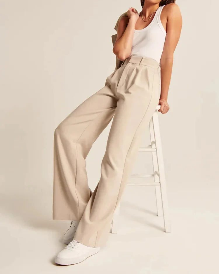 JINEE High Waist Tailored Wide Leg Pants