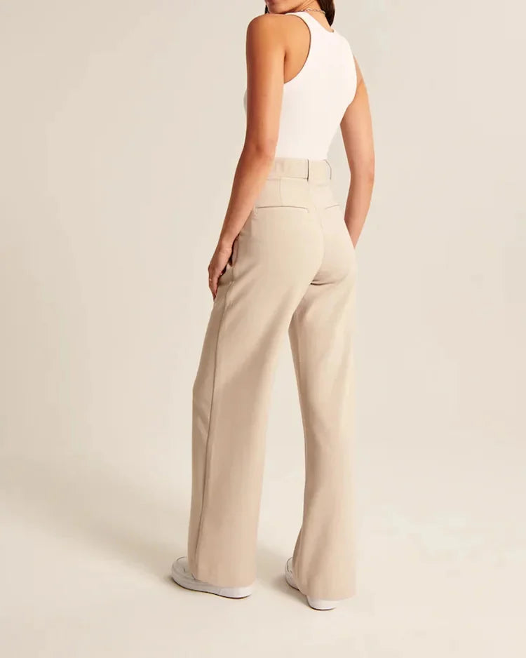 JINEE High Waist Tailored Wide Leg Pants