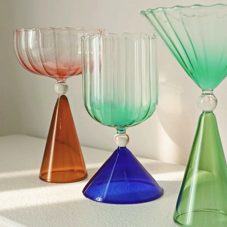 JINEE.Glassware.Getöntes und strukturiertes Cocktailglas 