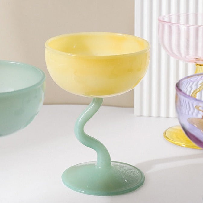 JINEE.GLASS Squiggly Glass Cup