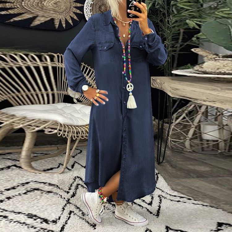 BlueBelle™ Denim Style Long Dress