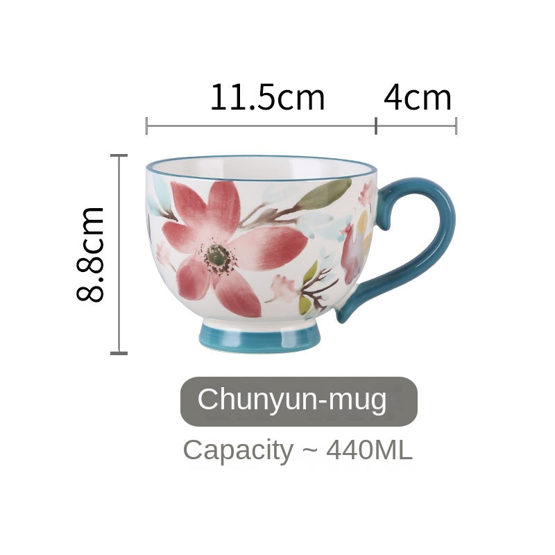 Jineeselected Hand Painted Vintage Mug-chunyun