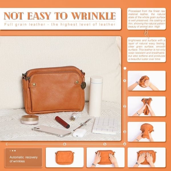 InstaCarry™ PU Leather Sleek Messenger Bag