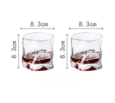 JINEE.GLASS Distort Texture Whisky Glass 2 pc Set