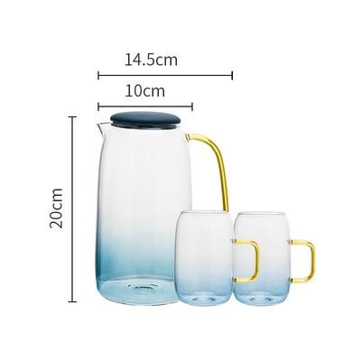 JINEE.Glassware.Glacial Blue Glass Drinkware