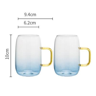 JINEE.Glassware.Glacial Blue Glass Drinkware