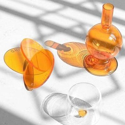 JINEE.GLASS Colorpop Glass Cup & Coasters